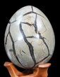 Septarian Dragon Egg Geode - Black Calcite Crystals #40895-3